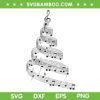 Music Note Christmas Tree SVG PNG, Christmas Tree With Music Notes SVG, Music Christmas DXF SVG PNG EPS