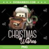 Pixar Cars Tow Mater Christmas Wishes PNG, Disney Pixar Cars Merry Christmas PNG, Christmas Wishes PNG