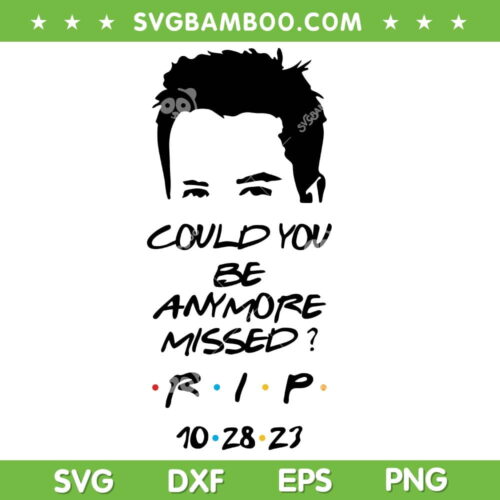 Rest In Peace Matthew Perry SVG, Could You Be Anymore Missed Rip SVG, Matthew Perry Rip 10 28 23 DXF SVG PNG EPS
