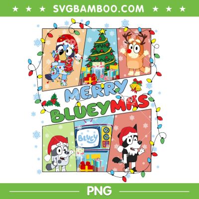 Retro Bluey Merry Christmas 2023 PNG, Bluey And Bingo Christmas Lights PNG, Merry Blueymas PNG Retro Bluey Merry Christmas 2023 PNG, Bluey And Bingo Christmas Lights PNG, Merry Blueymas PNG