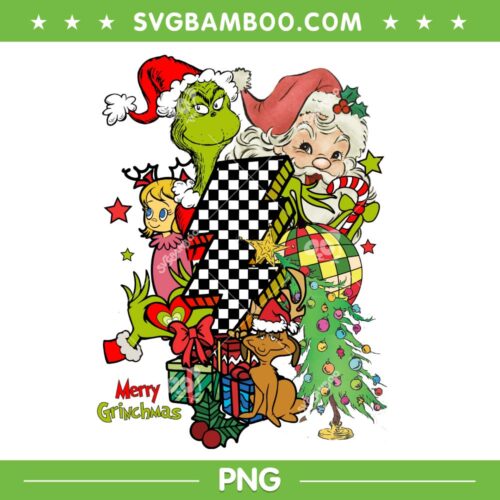 Retro Groovy Merry Grinchmas PNG, Merry Christmas Grinch And Friends PNG, Cindy Lou Max And Grinch PNG