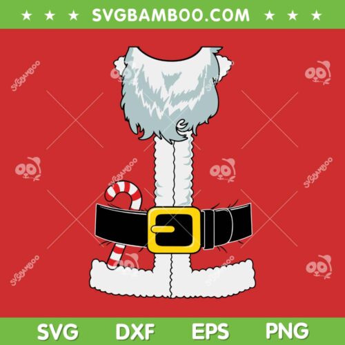 Santa Costume SVG PNG, Christmas Santa Beard SVG, Santa Belt Christmas DXF SVG PNG EPS