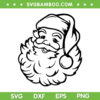 Santa Face Vintage SVG PNG, Smiling Santa Claus Head SVG, Santa Claus Face DXF SVG PNG EPS