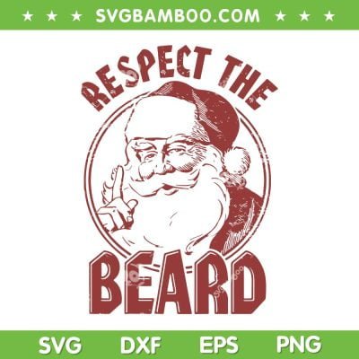 Santa Respect The Beard SVG PNG, Retro Santa Beard SVG, Santa Claus Face DXF SVG PNG EPS Santa Respect The Beard SVG PNG, Retro Santa Beard SVG, Santa Claus Face DXF SVG PNG EPS