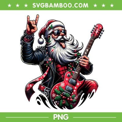 Santa Rock And Roll PNG, Christmas Santa Claus Guitar Player PNG, Rock N Roll Santa PNG Santa Rock And Roll PNG, Christmas Santa Claus Guitar Player PNG, Rock N Roll Santa PNG