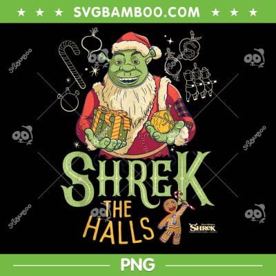 Shrek The Halls Gingy PNG, Funny Shrek Santa Christmas PNG, Movies Christmas PNG Shrek The Halls Gingy PNG, Funny Shrek Santa Christmas PNG, Movies Christmas PNG