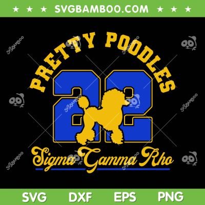 Sigma Gamma Rho Sorority SVG PNG, Pretty Poodles 22 SVG, Poodles Yellow And Blue DXF SVG PNG EPS Sigma Gamma Rho Sorority SVG PNG, Pretty Poodles 22 SVG, Poodles Yellow And Blue DXF SVG PNG EPS