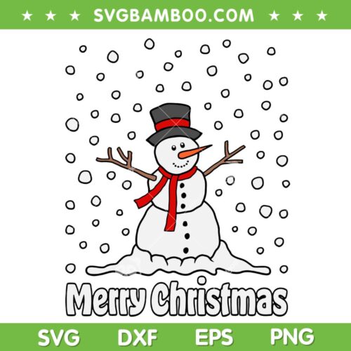 Snowman Christmas Winter SVG PNG, Funny Merry Christmas Snowman SVG, Cute Snowman DXF SVG PNG EPS