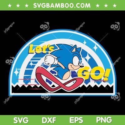 Sonic Superstars SVG PNG, Let's Go Sonic SVG, Movies Sonic DXF SVG PNG EPS