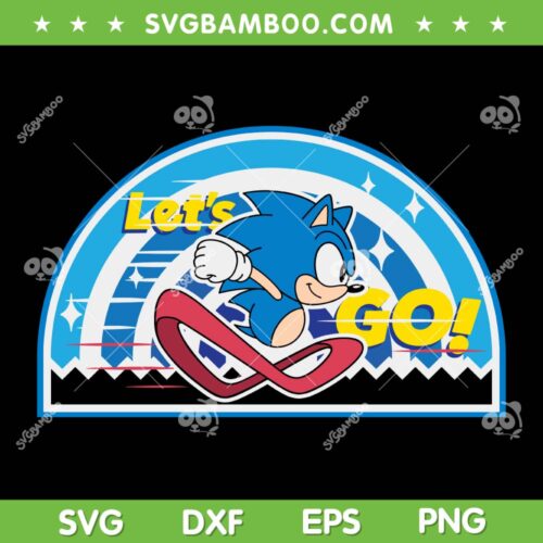 Sonic Superstars SVG PNG, Let's Go Sonic SVG, Movies Sonic DXF SVG PNG EPS