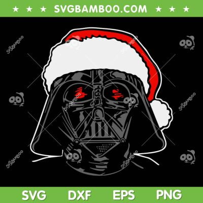 Star Wars Santa Darth Vader SVG PNG, Star Wars Christmas SVG, Santa Hat Xmas DXF SVG PNG EPS