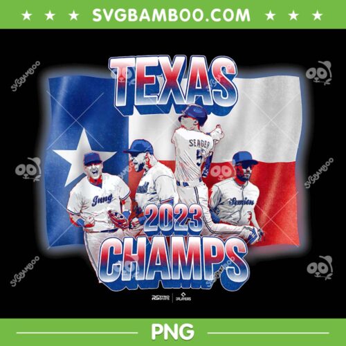 Texas Rangers World Champions 2023 PNG, Texas 2023 Champs PNG, Texas Rangers MLB Players PNG