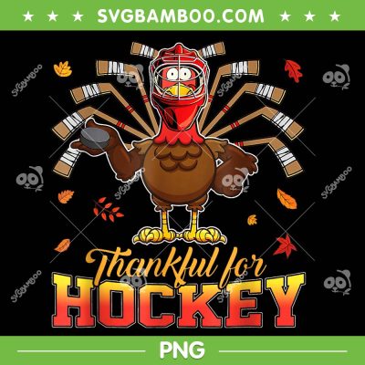Thankful For Hockey PNG, Thanksgiving Turkey Playing Hockey PNG, Hockey Turkey PNG
