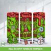 There's Some Grinchs In This Is House Tumbler Wrap PNG, The Grinch Quote 20oz Skinny Tumbler Template PNG
