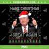 Trump Make Christmas Great Again Ugly Sweater PNG, Donald Trump Merry Xmas PNG, Christmas Santa Trump PNG