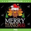 Turkey Santa Merry Thanksmas PNG, Happy Thanksgiving Santa Turkey PNG, Merry Christmas Turkey PNG
