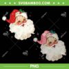 Vintage Retro Santa Christmas PNG, Old Kids Santa PNG, 2 Santa Clauses PNG