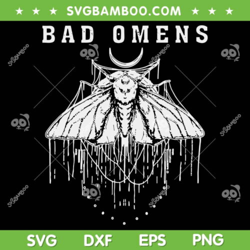 Vintage Moth Bad Omens SVG PNG, Bad Omens Butterfly SVG, Bad Omens Band DXF SVG PNG EPS