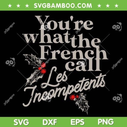 You're What The French Call Les Incompetents SVG PNG, Christmas White Funny SVG, Mistletoe Christmas DXF SVG PNG EPS