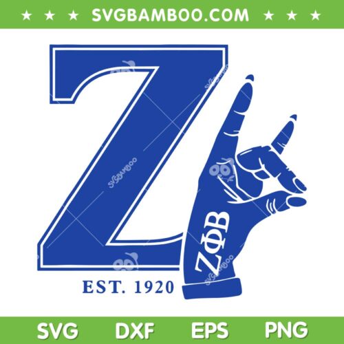 Zeta Phi Beta Sorority Est 1920 SVG PNG, Zeta Phi Beta Sisterhood Sine 1920 SVG, Sisterhood 1920 DXF SVG PNG EPS