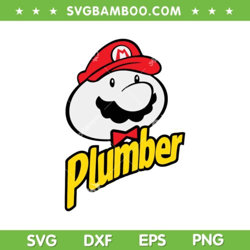 Plumber Mario SVG PNG, Plumber Super Mario Bros SVG, Video Game Mario DXF SVG PNG EPS