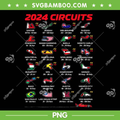 2024 Formula Racing PNG, Formula Race Circuits 2024 PNG, Formula 1 Circuits PNG