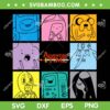 Adventure Time Character Grid SVG PNG, Adventure Time Pixel SVG, American Fantasy Animated DXF SVG PNG EPS