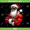 African American Santa Claus PNG, Black Santa Christmas PNG, Santa Wears Gold PNG