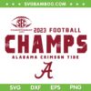 Alabama Crimson Tide Champions 2023 SVG, SEC Championship SVG, 2023 Football Champs DXF SVG PNG EPS
