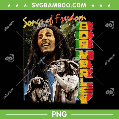 Bob Marley Freedom Vintage PNG, Reggae Music By Rock PNG, Songs Of Freedom Bob Marley PNG