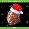 Christmas Football Team PNG, Rugby Ball Santa Hat Lights PNG, Ball Wearing Santa Hat PNG Christmas Football Team PNG, Rugby Ball Santa Hat Lights PNG, Ball Wearing Santa Hat PNG