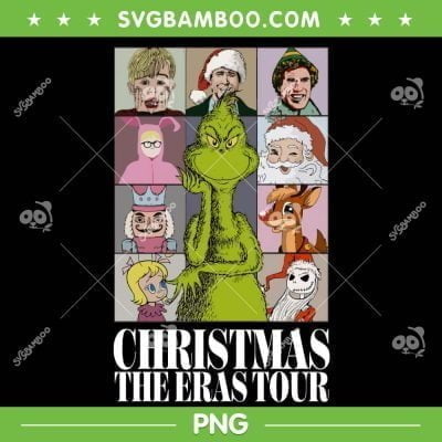 Christmas The Eras Tour PNG, Christmas Movie Characters Eras Tour PNG, Taylor Christmas Version PNG