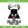 Darth Vader Reindeer SVG PNG, Star Wars Vader Christmas SVG, The Cheer Is Strong With This One DXF SVG PNG EPS