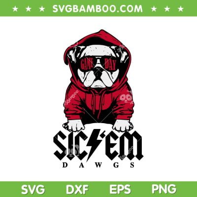 Dawgs Sic Em Go Bulldogs SVG PNG, Sport Game Day SVG, Sic Em Dawgs Dogs DXF SVG PNG EPS