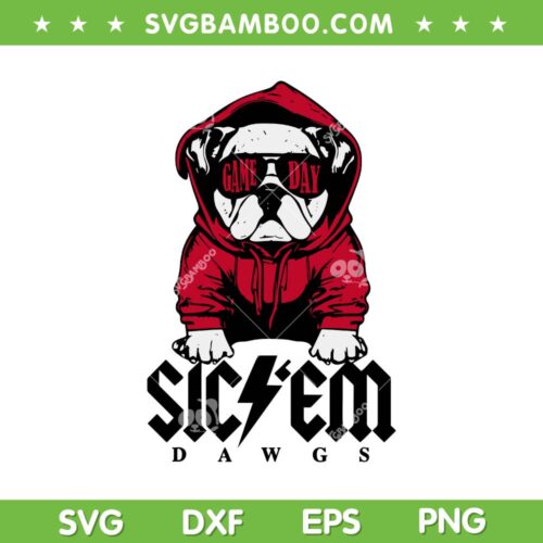 Dawgs Sic Em Go Bulldogs SVG PNG, Sport Game Day SVG, Sic Em Dawgs Dogs DXF SVG PNG EPS