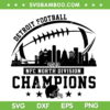 Detroit Lions Nfc North Champions SVG PNG, Lions NFC Champs SVG, Detroit Football NFC Champions DXF SVG PNG EPS