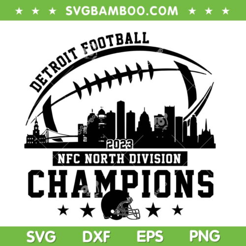 Detroit Lions Nfc North Champions SVG PNG, Lions NFC Champs SVG, Detroit Football NFC Champions DXF SVG PNG EPS