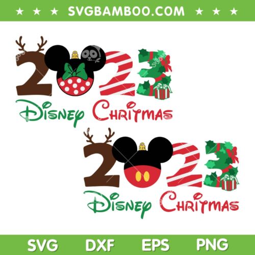 Disney Christmas 2023 SVG PNG, Mickey And Friends Merry Christmas SVG, Christmas Holiday Season DXF SVG PNG EPS