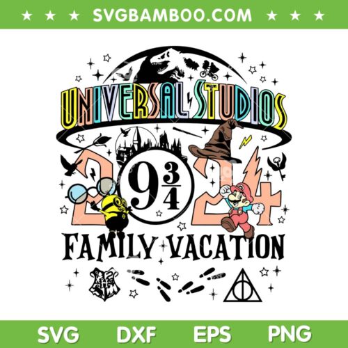 Disney Universal Studio Family Vacation 2024 SVG, Disney Vacation Trip SVG, Disney Family Trip DXF SVG PNG EPS