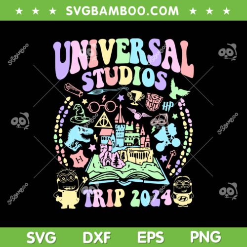 Disney Universal Studios Trip 2024 SVG PNG, Disney Vacation Trip 2024 SVG, Family Vacation 2024 DXF SVG PNG EPS