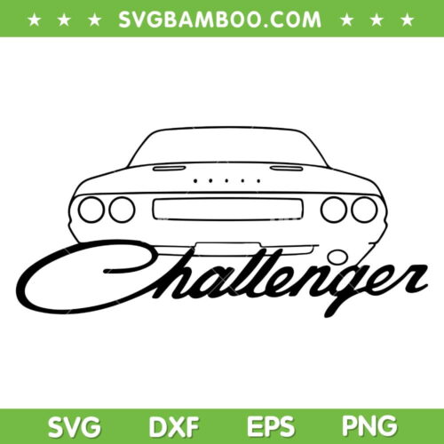 Dodge Challenger SVG PNG, Dodge Challenger Muscle Car SVG, Muscle Car USA DXF SVG PNG EPS