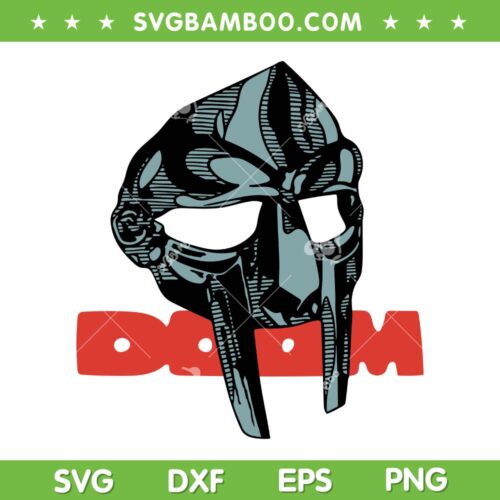 Doom Mask All Caps SVG PNG, Doom Madvillain All Caps Hip Hop SVG, MF Doom DXF SVG PNG EPS