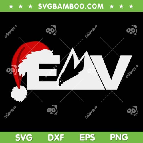 EMV Santa Hat SVG PNG, EMV Christmas Logo SVG, Christmas Vibes DXF SVG PNG EPS