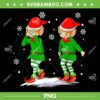 Elf Griddy Dance Christmas PNG, Snowflake Elf Griddy Dance Christmas PNG, Efl Santa Dance PNG