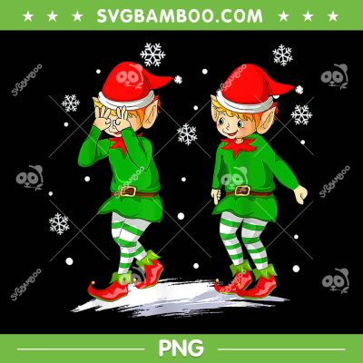 Elf Griddy Dance Christmas PNG, Snowflake Elf Griddy Dance Christmas PNG, Efl Santa Dance PNG