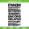 Eminem Title Stack Rap Hip Hop SVG PNG, Rapper Eminem SVG, Eminem Black Letters DXF SVG PNG EPS Eminem Title Stack Rap Hip Hop SVG PNG, Rapper Eminem SVG, Eminem Black Letters DXF SVG PNG EPS