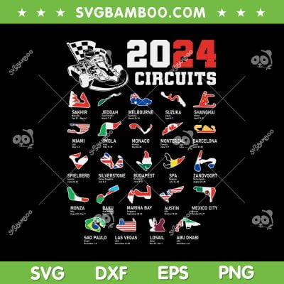 Formula One 2024 Calendar SVG PNG, Circuits Race 2024 SVG, F1 2024 Calendar DXF SVG PNG EPS Formula One 2024 Calendar SVG PNG, Circuits Race 2024 SVG, F1 2024 Calendar DXF SVG PNG EPS