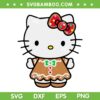 Gingerbread Christmas Hello Kitty SVG PNG, Cute Kitty Gingerbread Cookie SVG, Hello Kitty Christmas DXF SVG PNG EPS