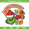 Grinch Chicago Bear Ho Ho Ho SVG PNG, Chicago Bear Christmas SVG, Grinch Face Christmas DXF SVG PNG EPS