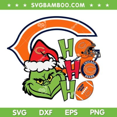 Grinch Chicago Bear Ho Ho Ho SVG PNG, Chicago Bear Christmas SVG, Grinch Face Christmas DXF SVG PNG EPS Grinch Chicago Bear Ho Ho Ho SVG PNG, Chicago Bear Christmas SVG, Grinch Face Christmas DXF SVG PNG EPS